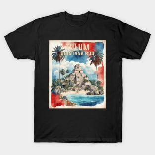 Tulum Quintana Roo Mexico Vintage Tourism Travel T-Shirt